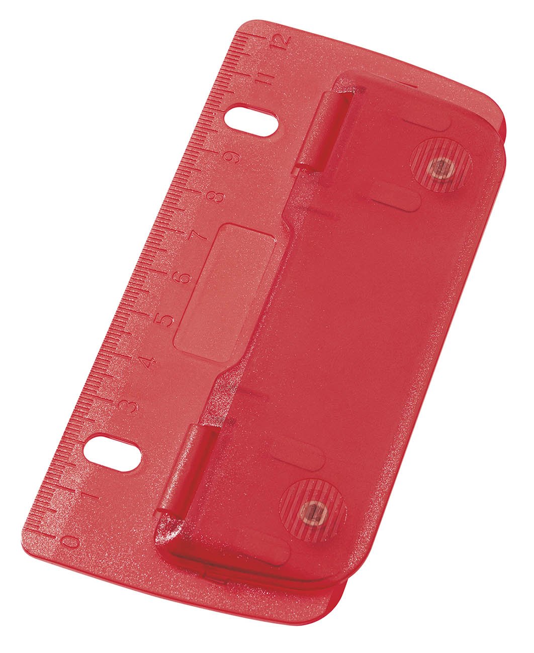 Wedo 67 802 8 cm Flat 2 Hole Pocket Punch - Red