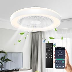 Modern Ceiling Fans with Lights - 19 inch Low