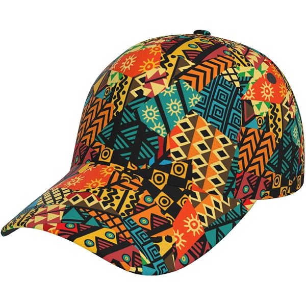 4719 African Tribal Pattern Cap Adjustable Retro Baseball Hat For Men African Tribal Pattern Cap Adjustable Retro Baseball Hat for  main image 3