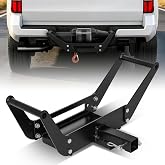 DNA Motoring Cradle Winch Mount Mounting Plate Foldable for 2" Class IV Hitch Receivers, Up to 12,000Lbs Capacity, Powder Coated Steel, Tow-Mount