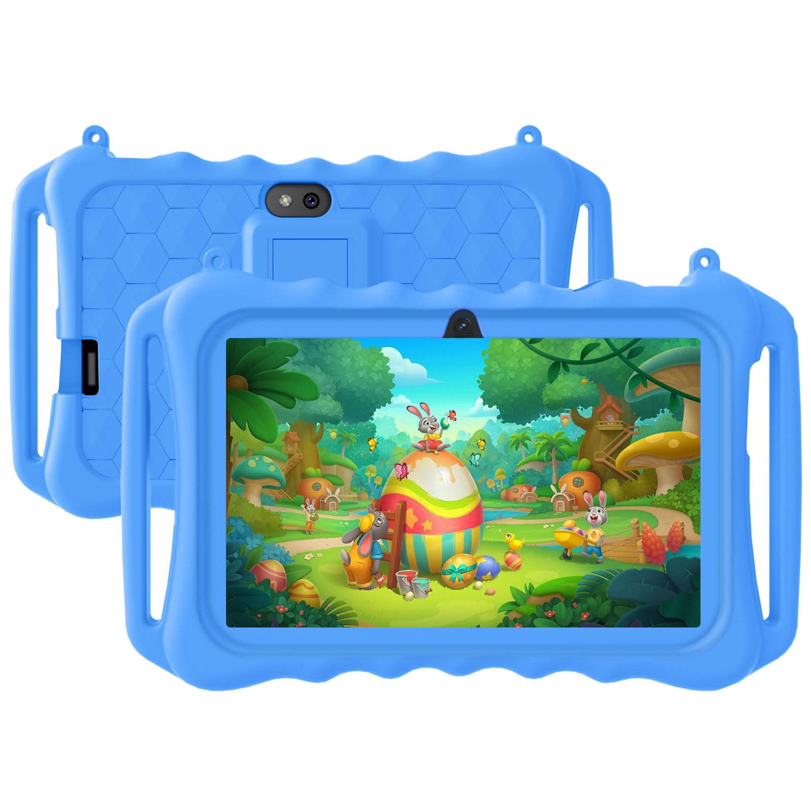 Photo 1 of Kids Tablet, 7 inch Android 11 Tablet for Kids, 6GB(2+4) RAM 32GB ROM 128GB Expand, Toddler Tablet with WiFi, Bluetooth, Parental Control, Dual Camera, GPS, Shockproof Case (Red)
