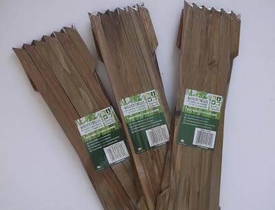 Roots & Shoots Garden Trellis 3x Dark Brown Wooden Expanding 150 x 60 cm
