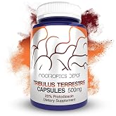 Nootropics Depot Tribulus Extract Capsules | 500mg | 20% Protodioscin | Tribulus terrestris | Fitness, Mood, &amp; Vitality | 60 Count