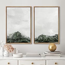 MUDECOR Framed Wall Art Print Set Green and Gray