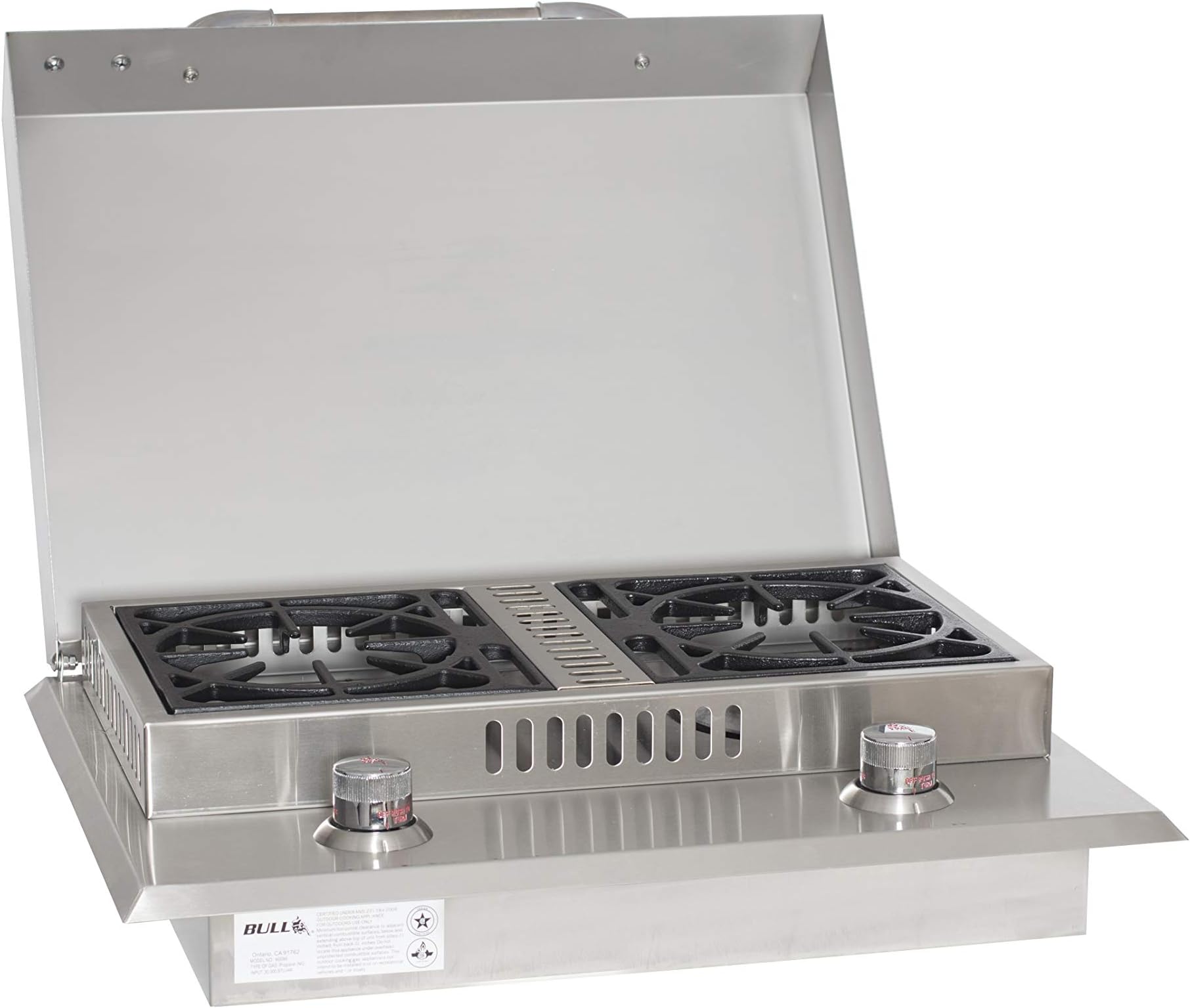 Bull Outdoor Products 60099 Stainless Steel Double Side Burner, Natural Gas