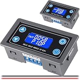 DAOKAI Delay Relay Module DC 6-30V 12V 24V Time Delay Relay Module 0.01s-9999min Digital Timer Cycle Delay Switch LCD Display XY-WJ01 Digital Timer with 26AWG Red and Black Cable, Pack of 2
