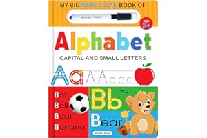 My Big Wipe And Clean Book of Alphabet for Kids : Capital And Small Letters