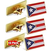 6/12/50/100PCS Puerto Rico Lapel Pins Waving New Puerto Rican Flag Pins Bulk Metal Patriotic Souvenir Series Gifts