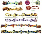 SHARLOVY Large Tough Chew Toys for Aggressive Chewers 9 Pack Rope Tug Ball view 9