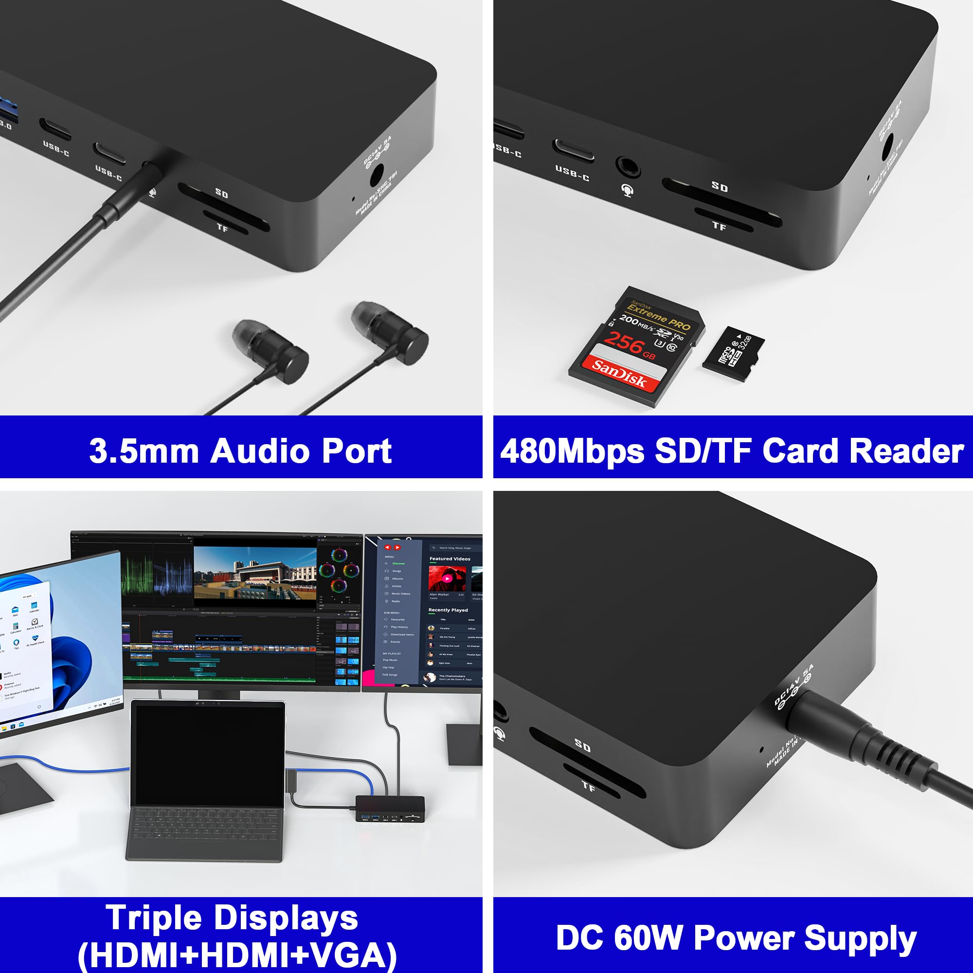 Surface Laptop 12 In Microsoft Surface Dock Triple Displays Dual