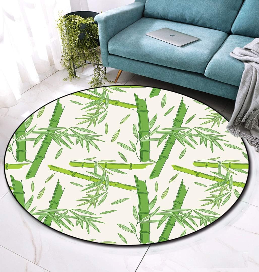 Bamboo Decor Indoor Floor Area Mat, Bamboo Pattern Exotic