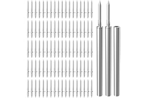 ZIQNIOT 300 Pcs Double-Head Skirting Thread Seamless Nail, Invisible Double-Sided Nails for Baseboards & Trim, No Mark No Hole Fasteners with 3 Sleeve Tools for Solid Wood Baseboard