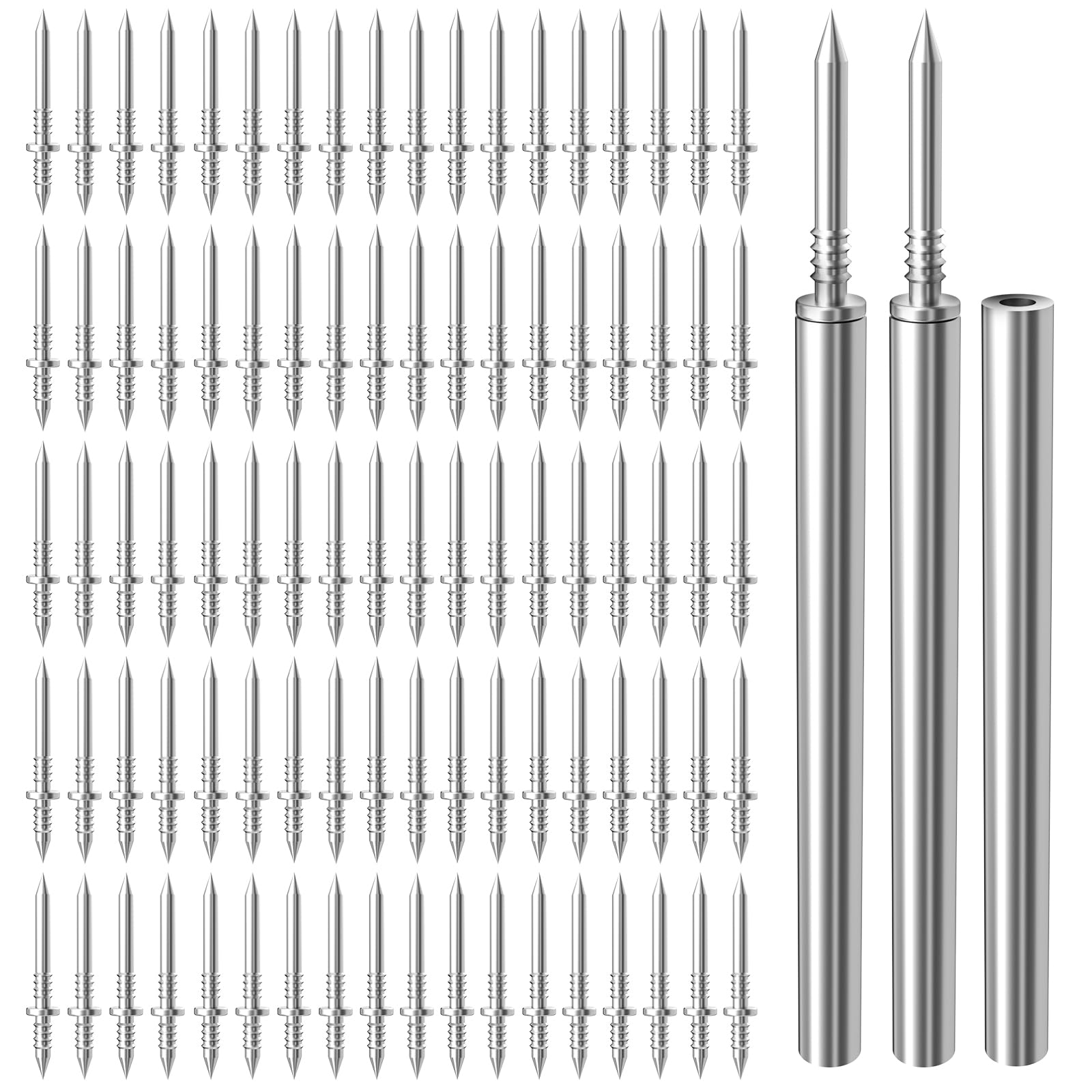 Photo 1 of 300 Pcs Double-Head Skirting Nails – Invisible Seamless Fasteners for Solid Wood Baseboard & Trim, No?Mark Double?Sided Nails with 3 Sleeve Tools, Professional Finish for Cabinets & Furniture