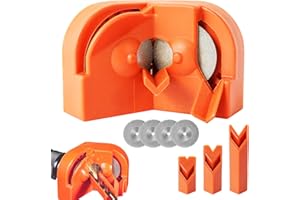 HOOYIYUUX Drill Bit Sharpener for All Bits, Multipurpose Drill Bit Grinding Sharpener with 4 Grinding Wheels, Drill Machine Blade Sharpening Tool for Carbide, Masonry, High-Speed Steel, Cobalt and Tin-Coated