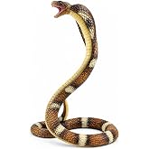 Gemini&amp;Genius King Cobra Figurine Toy, Swamp Animal Fake Snake Toys | Snake Action Figures, Scary Snake Toy-6.5 Inches Height, Garden Decor Scare Birds