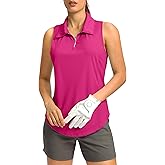 SANTINY Women's Golf Shirts Tank Tops Sleeveless Tennis Polo Racerback with Collar Athletic Tanks Quick Dry