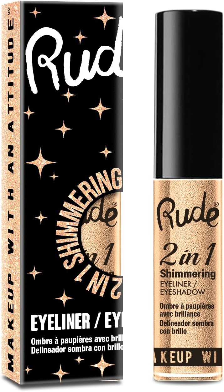 RUDE 2 in 1 Shimmering Eyliner and Eyeshadow, Topaz