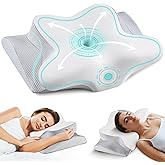 Cervical Neck Pillow for Pain Relief - Cooling Side Sleeper Pillow for Sleeping, Ergonomic Memory Foam Pillows for Neck Support, Contour Orthopedic Bed Pillow for Back Stomach Sleepers