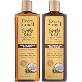Every Strand Simply Curls Shampoo and Conditioner Set 13.5 oz, Curl Enhancing Duo for Wavy, Curly, and Coily Hair, Sulfate Free, Paraben Free