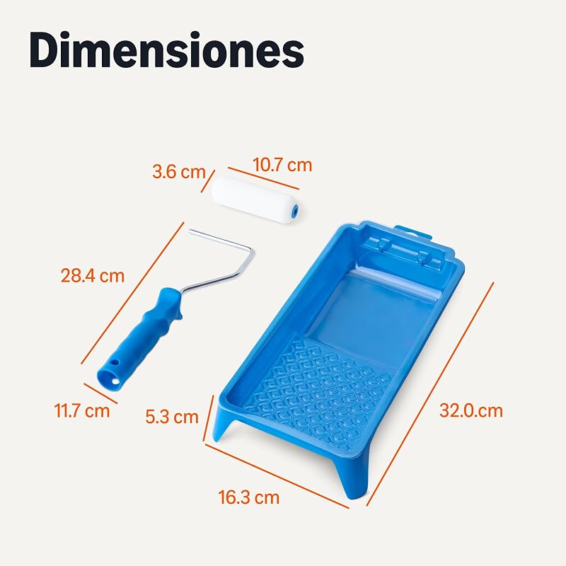 - Kit de rodillos de pintura de espuma, rodillo de 10 cm, paquete de 8