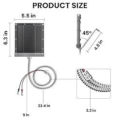 POWOXI 6V Solar Panel for Deer Feeder: 1.5W