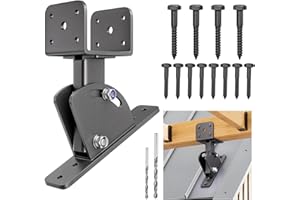 Antsky Pergola Brackets 4x4 (Actual Size:3.5"×3.5") Adjustable Angles Saddle Roof Riser Brackets for Patio Cover 304 Stainless Steel Pergola Bracket Kit Patio Roof Riser Patio Kit, 3Pack