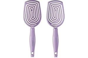 Conair Scalp Care Detangling hairbrush - Curly Hair Brush - Scalp Massager - hairbrushes for women & men - detangler for all lengths - can use wet or dry - Paddle