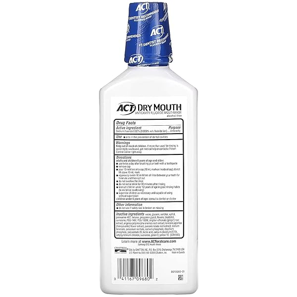 ACT TOTAL CARE DRY SOOTHING MOUTHWASH, MINT, 18 OZ.