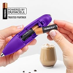 Zulay Kitchen Whisk Milk Frother with 4 Duracell