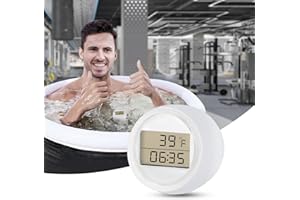 GFYYBKJ Ice Bath Thermometer Timer, Waterproof IP67, Cold Plunge Thermometer & Timer, Cold Plunge Accessories, Digital Display with Light.