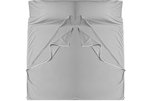 Cozysilk Brand - GANNAFEE Cotton Sleeping Bag Liner with Zipper - 100% Cotton Travel Sheet Sleep Sack Adult - Travel Sleeping Bag for Hotels Camping Hiking