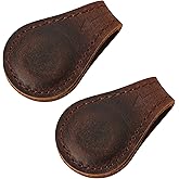Magnetic Leather Bookmarks Book Marks for Reading Women Men Book Lovers Readers (Brown-2PC)