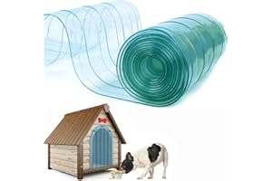 SONQUEEN Dog Door Replacement Flaps, Dog House Door Flap or Cat Door Flap,Doggy Door, Safe Plastic Vinyl Strip for DIY Doghouse or Cat Door, Easy to Cut & Install, 7.1 in x 4.9 ft