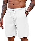 COOFANDY Men’s Beach Shorts 9" Elastic Waist