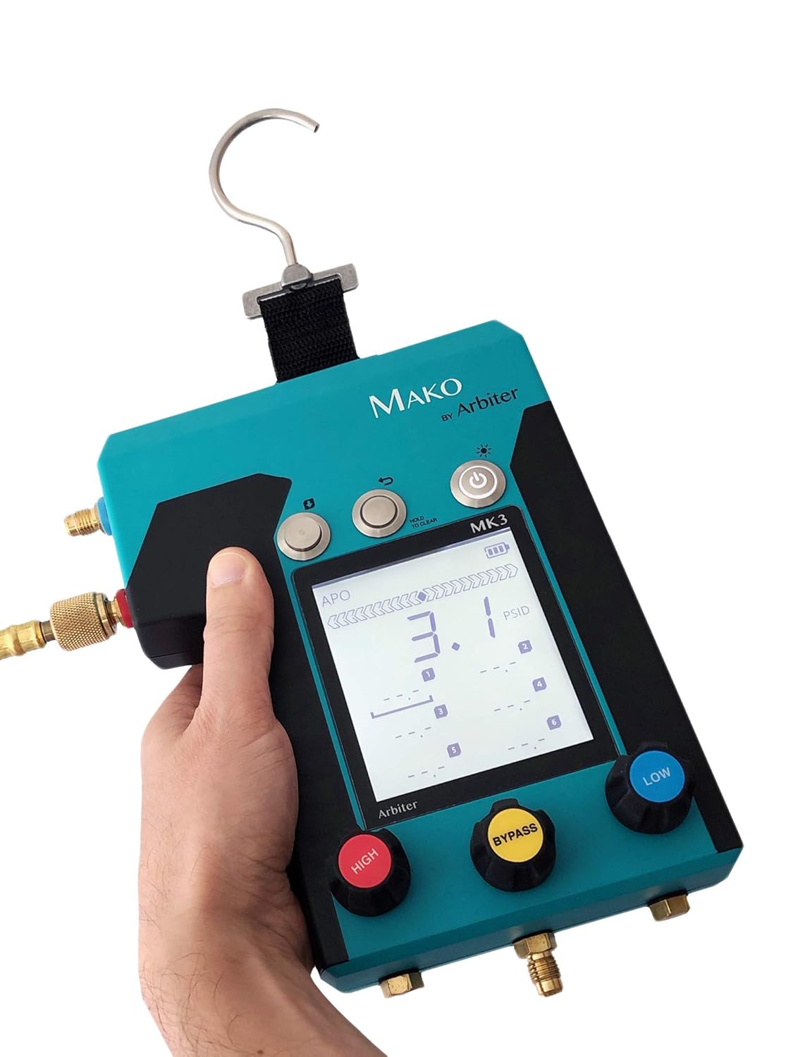 Mako MK3 Digital 3Valve Backflow Test Kit with Hoses & Soft Case