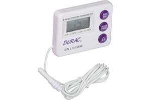 H-B DURAC Calibrated Dual Zone Electronic Thermometer with Waterproof Sensor; -50/70C (-58/158F) External, -10/50C (14/122F) 