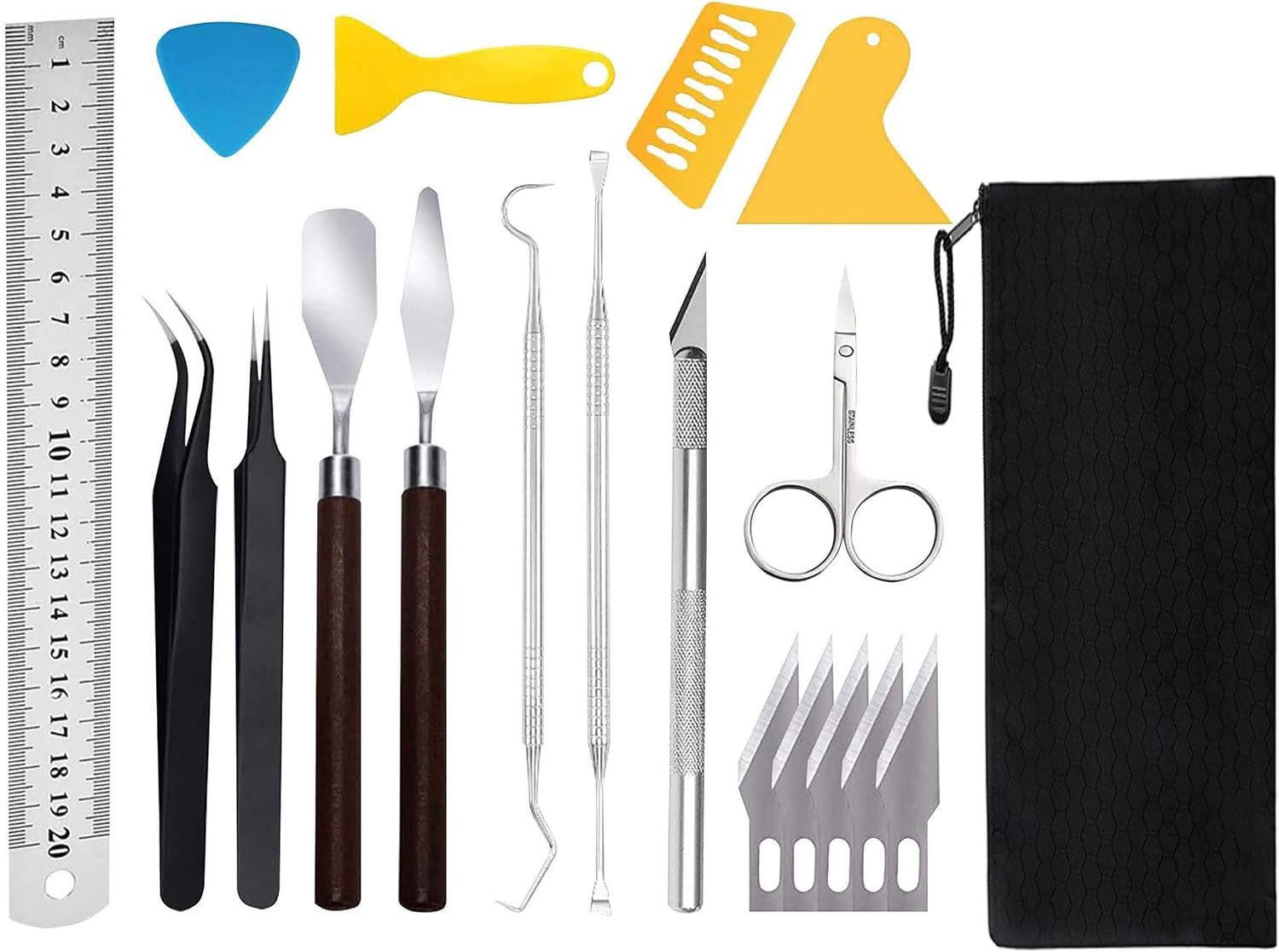 Vinyl Lettering Tools Gocelyn 18 Pcs Craft Weeding Tools Set, Precision Craft Basic Tools for ...