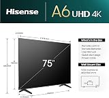 Hisense 75A6NTUK 75 Inch 4K Smart TV Dolby Vision VRR ALLM 3x HDMI 2.1 view 4
