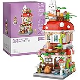 MEIEST Mini City Shop Street View Building Blocks Model Set,Creative DIY Simulation Architecture Collection Particle Construc