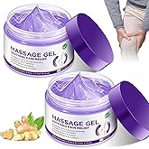 2 Pack Joint Massage Purple Gel, Soothing Massage Cream for Joint Activities, Muscle, Knees, Lumbar, Neck, Back, Hands/Feet, Light-Weight & Easliy Spread for Post-Workout, Long-time Sitting|3.53Oz