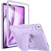 Soke Case for iPad Air 13-Inch M3 2025 & M2 2024,with Built-in Screen Protector and Kickstand, Rugged Full-Body Heavy Duty Protective Cover for Apple iPad Air 13 - Violet