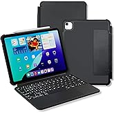 Macally Rugged Keyboard Case for iPad 11th Gen (A16) & 10th Gen (A14) - Military-Grade Protection, Large Trackpad, Backlit, Detachable, Rechargeable - 11 Inch iPad 10th Generation Case with Keyboard