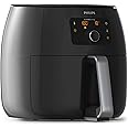 Philips Premium Airfryer XXL, Fat Removal Technology, 3lb/7qt, Rapid Air Technology, Digital Display, Keep Warm Mode, 5 Cooki