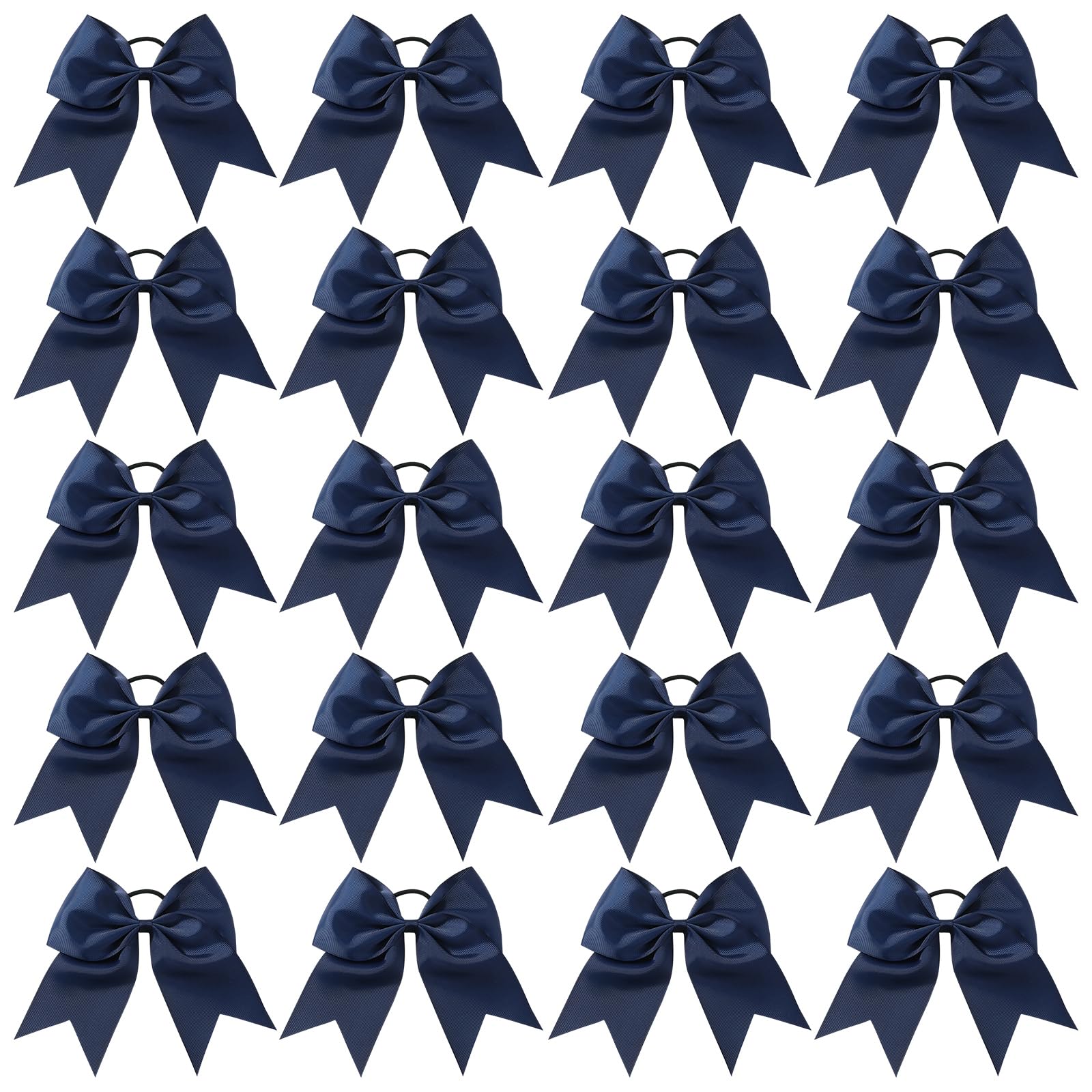 Photo 1 of YLEN YHXX 20 PCS 8 Inch Cheer Hair Bows Large Cheer Bows Ponytail Holder Elastic Band Handmade Hair Accessories for Cheerleaders Teen Girls College Sports Outfit Uniform?Navy Blue?