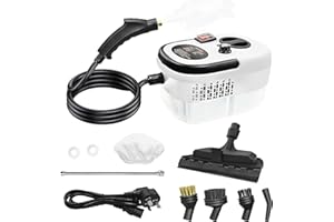 UANKOY Steam Cleaner,Steamer for Cleaning, 2500W Pressurized Steam Cleaner with 11 Attachments, Portable Steamer Cleaner for Home Car Kitchen Bathroom Furniture Tile Grout