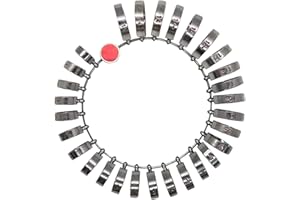 Rosenthal Collection Wide Band Metal Ring Sizer Kit 1-16 — Accurate Measuring Tool with Quarter Sizes for Men's Ring Fitting (Wide Band)