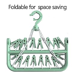 alladaga Clothes Drying Hanger with 32 Clips and