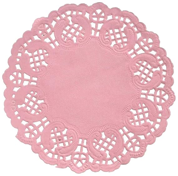 Buy APSAMBR® Pink Round Lace Paper Mats Coasters Placemats Wedding Events Party Table Gift
