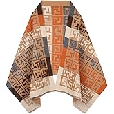 Aurolran Scarfs for Women Pashmina Silky Shawl Wrap for Evening Dressing Blanket Open Front Poncho Cape