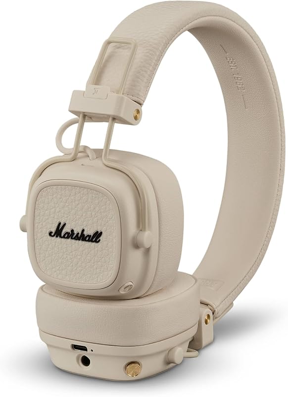 Major V Cuffie Wireless Bluetooth, 100 ore di riproduzione - Crema